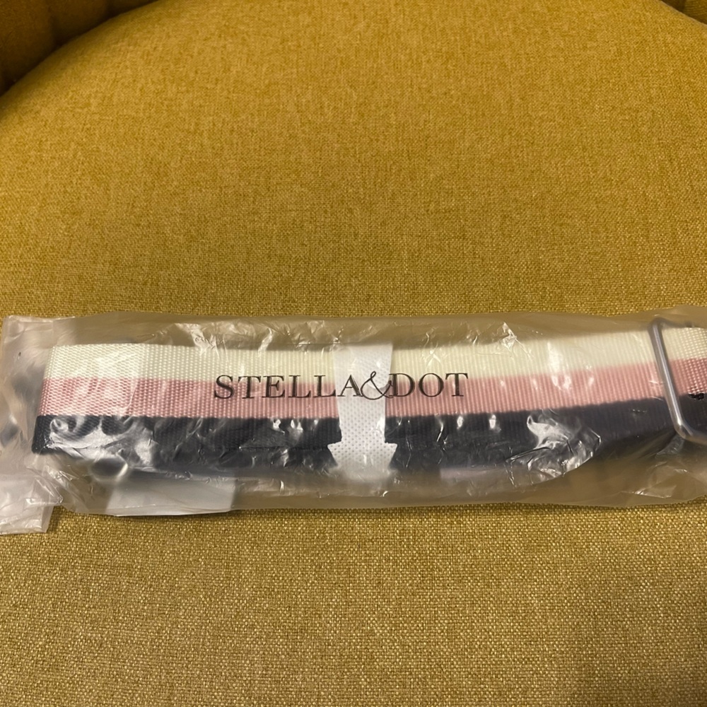 Stella & Dot Pink, Black, and White Accessory Strap